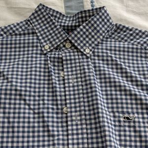 Vineyard Vines Navy Gingham shirt